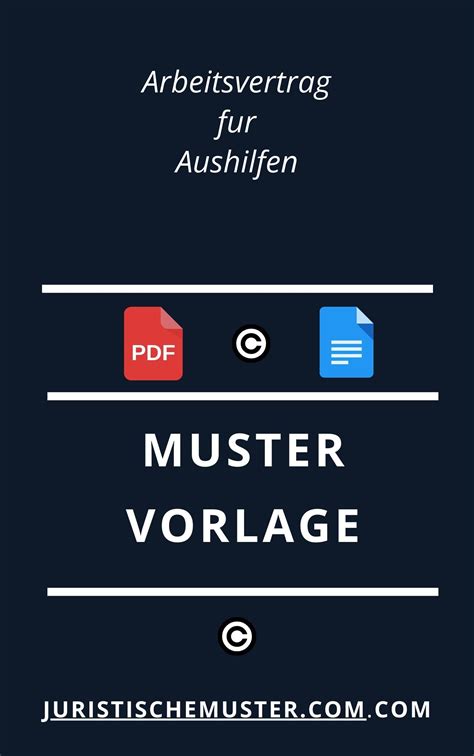 Arbeitsvertrag F R Aushilfen Vorlage Und Muster