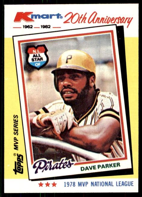 1982 Topps Kmart Dave Parker Baseball Cards 34 EBay