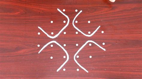 6X2 Dots Rangoli Design Latest Simple Sikku Kolam Easy Kambi Melika