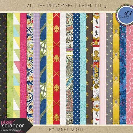 All The Princesses Paper Kit By Janet Kemp Graphics Kit