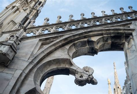 Milan Cathedral Roof Arches Detail Stock Image - Image of cathedral ...