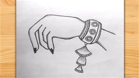 How To Draw Bride Hand With Beautiful Bangles Hand Drawing Pencil