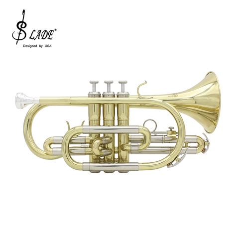 SLADE Bb Cornet Brass Body B Flat Cornet Set With Accessories Storage