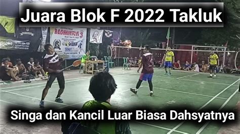 Bos Yadi Budi Vs Agus Ac Roni Semi Final Turnamen Badminton Blok F Dan