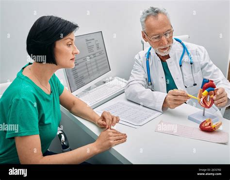 Cardiology Consultation Male Doctor Cardiologist Consulting Female