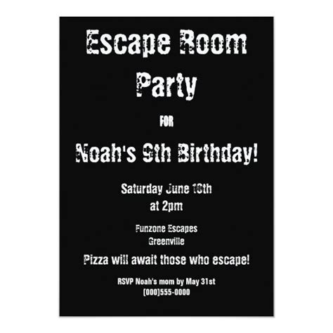 "Escape Room" Party Invitation | Zazzle.com