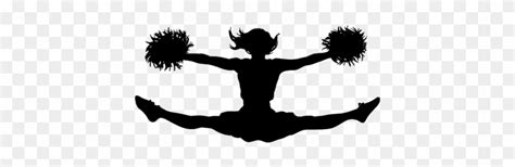 Cheerleading Jump Clipart Transparent Png Cheerleader Silhouette