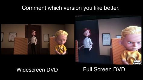 The Incredibles Widescreen vs. Full Screen - YouTube