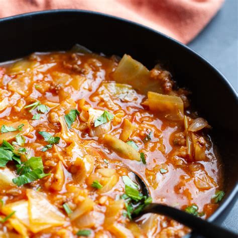 Stuffed Cabbage Roll Soup Perrys Plate