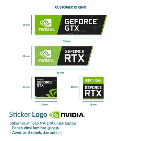 Jual Stiker Sticker Nvidia Gtx Rtx Laptop Non Ori Bahan Vinyl Murah