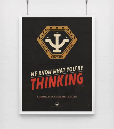 Babylon 5 Psi Corps Propaganda Retro Style Sci Fi Poster Etsy