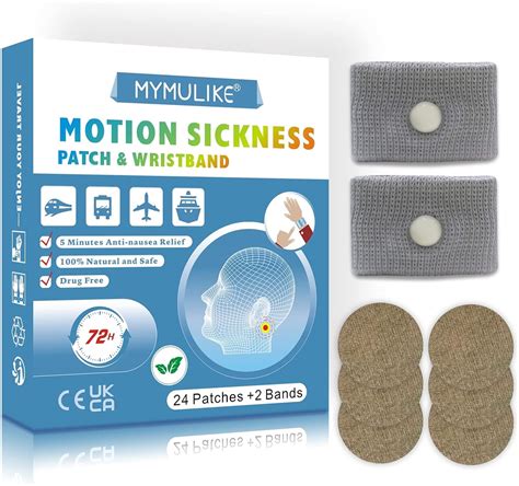 24 Counts MYMULIKE Motion Sickness Patch Anti Nausea Patches With