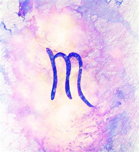 Hand Drawn Horoscope Astrology Symbols Color Background Stock Illustration Illustration Of