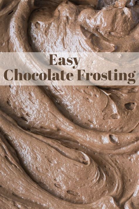 Easy Chocolate Frosting Fluffy Rich And Whips Up So Quick Baking A