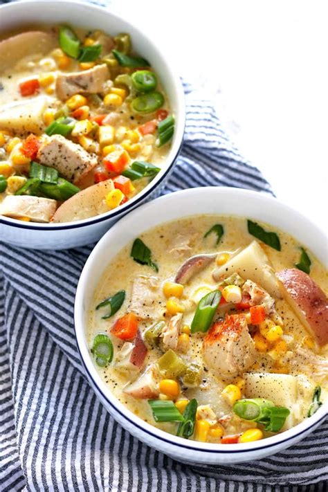 Chicken Corn Chowder Recipe The Thirsty Feast By Honey And Birch