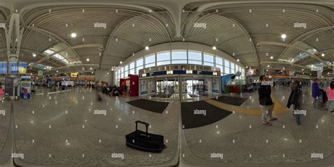 360° view of Athens Airport inside Departure Hall - Alamy