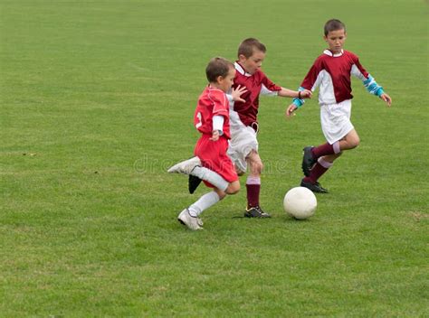 Children playing soccer stock photo. Image of grass, boys - 27360684