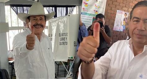 Ricardo Mejía y Armando Guadiana candidatos a la gubernatura votan en