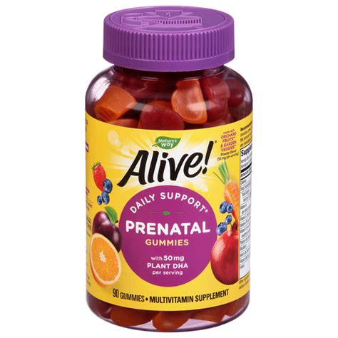 Save On Nature S Way Alive Daily Support Prenatal Multivitamin Gummies