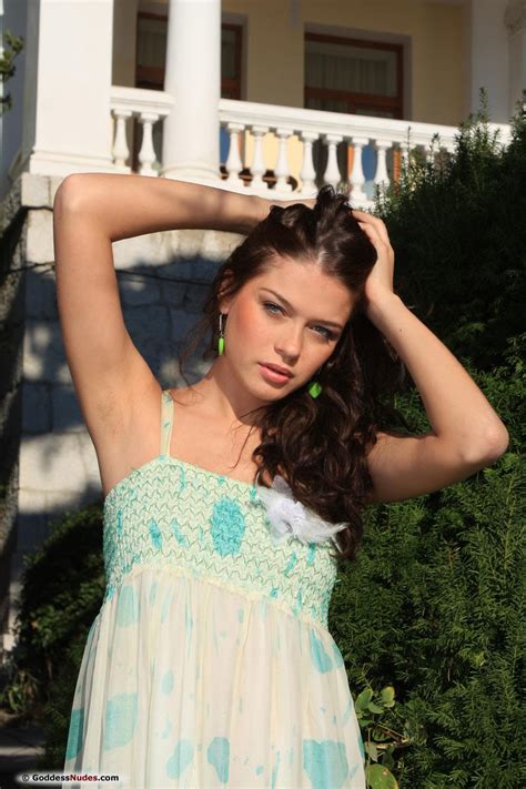 Sexy Brunette Teases Outdoors With Nice Round Tits 10 Photos