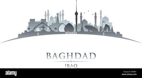 Baghdad Iraq City Skyline Silhouette Vector Illustration Stock Vector