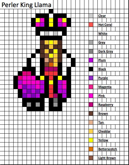 King Llama Perler Bead Pattern By Geekyassassin31 On Deviantart