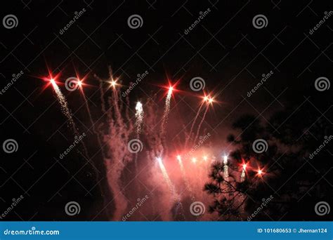 Fireworks at Night at Universal Studios Editorial Stock Photo - Image ...