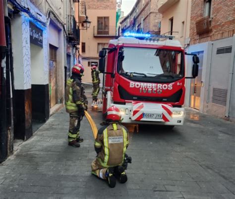 Desalojado por precaución un edificio del centro histórico de Teruel