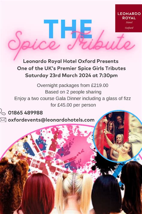 Spice Girls Tribute At Leonardo Royal Oxford At Leonardo Royal Hotel