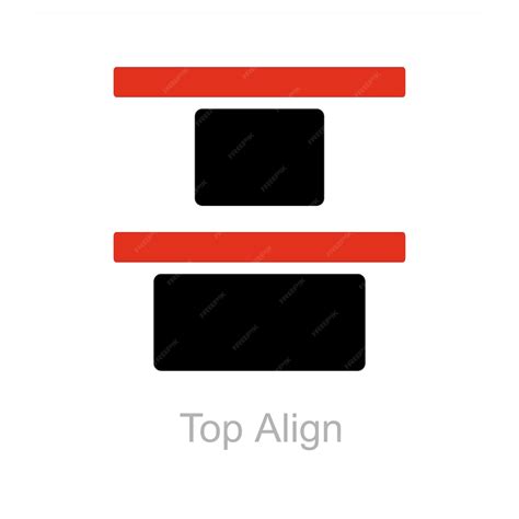 premium vector top align