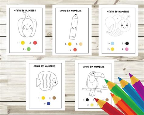 Color by Number Kids Printable, Paint by Number, Homeschool Printable ...