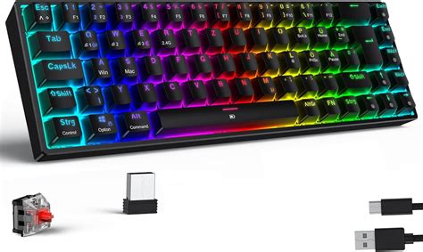 Tecurs Keyboard Gaming Wireless Bluetooth Gamer Keyboard Mechanical Pc