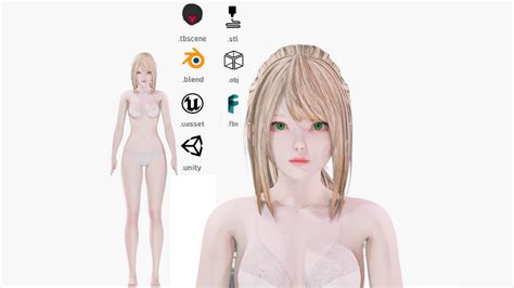 Lingerie Clothes 0001 UE5 Unity Blender Animated 3D Model By BlenderAnimeModel3D