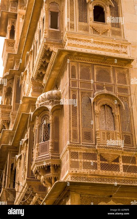 India Rajasthan Jaisalmer Buildings Architecture Patwon Ki Haveli