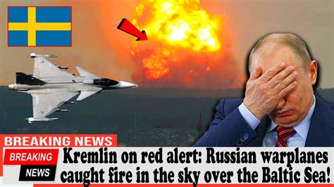 Kremlin On Red Alert Russian Warplanes Caught Fire In The Sky Over The