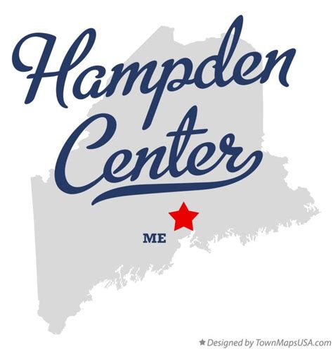 Map of Hampden Center, ME, Maine