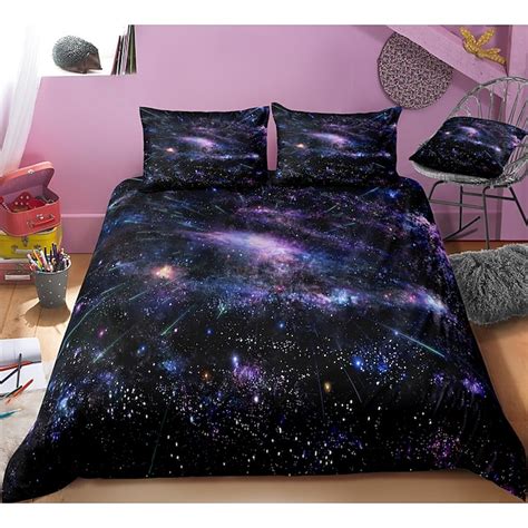 D Galaxy Print Dekbedovertrek Beddengoed Sets Dekbedovertrek Met