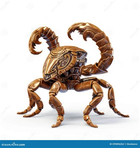 Detailed 3d Scorpion Model On White Background Stock Photo