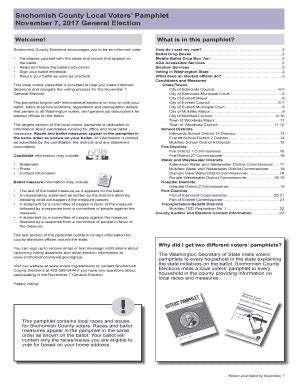 Fillable Online Snohomish County Local Voters Pamphlet Fax Email Print