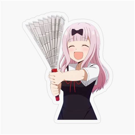 Fujiwara Chika Newspaper Fan Sticker For Sale By Akshitamishra Cute