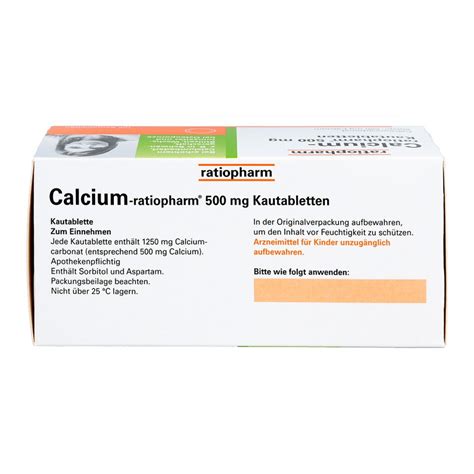 Calcium Ratiopharm Mg Kautabletten Stk