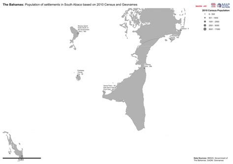 The Bahamas Population Of Settlements In South Abaco Based On 2010