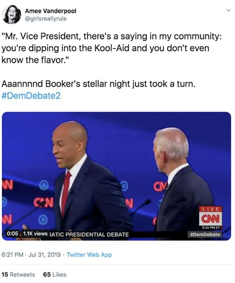 Cory Booker Scores Points For Kool Aid Jab At Joe Biden During Democratic Debate