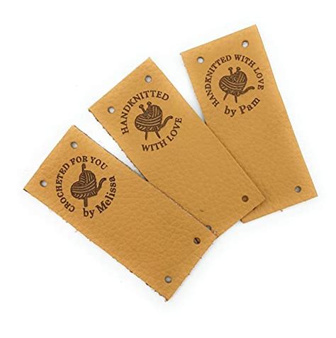 Knitting Labels Personalized Logo Leather Label Clothing Labels