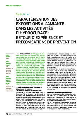 Caract Risation Des Expositions L Amiante Dans Les Activit S D