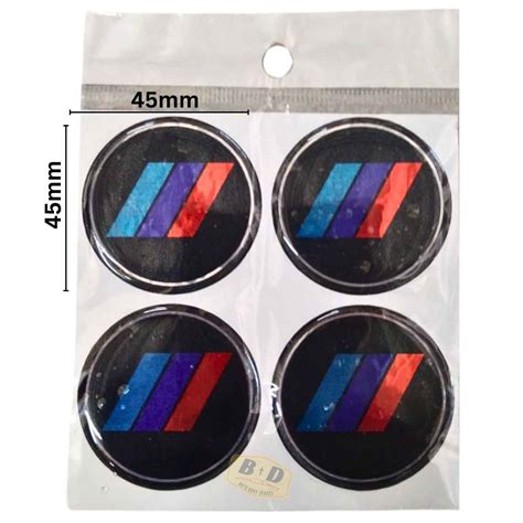 M Performance Color Hot Wheel Sticker Set 45mm 4Pc B D Auto Body Spares