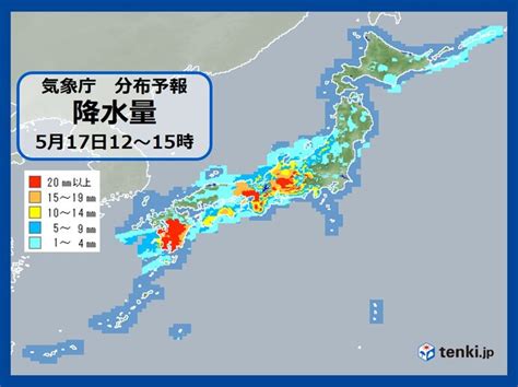 四国・近畿・東海・北陸でも局地的に「激しい雨」 土砂災害などに注意・警戒気象予報士 望月 圭子 2021年05月17日 日本気象協会