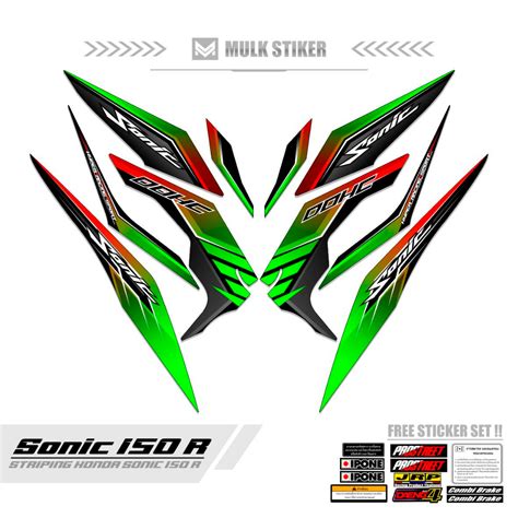 Jual STRIPING SONIC 150 R MOTIF 17 STICKER SONIC150R HONDA SONIC