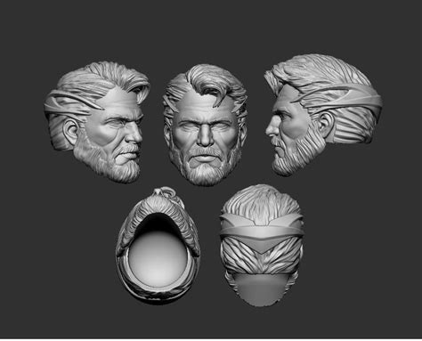 Superman 6th Dimension Head For Action Figures 3d Print Model 3d Model