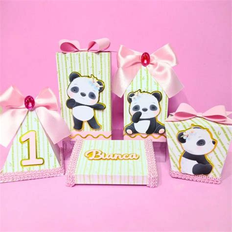 Kit Personalizado Panda Menina 20 Peças Elo7